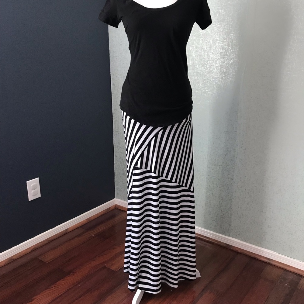 Black and White floor length skirt